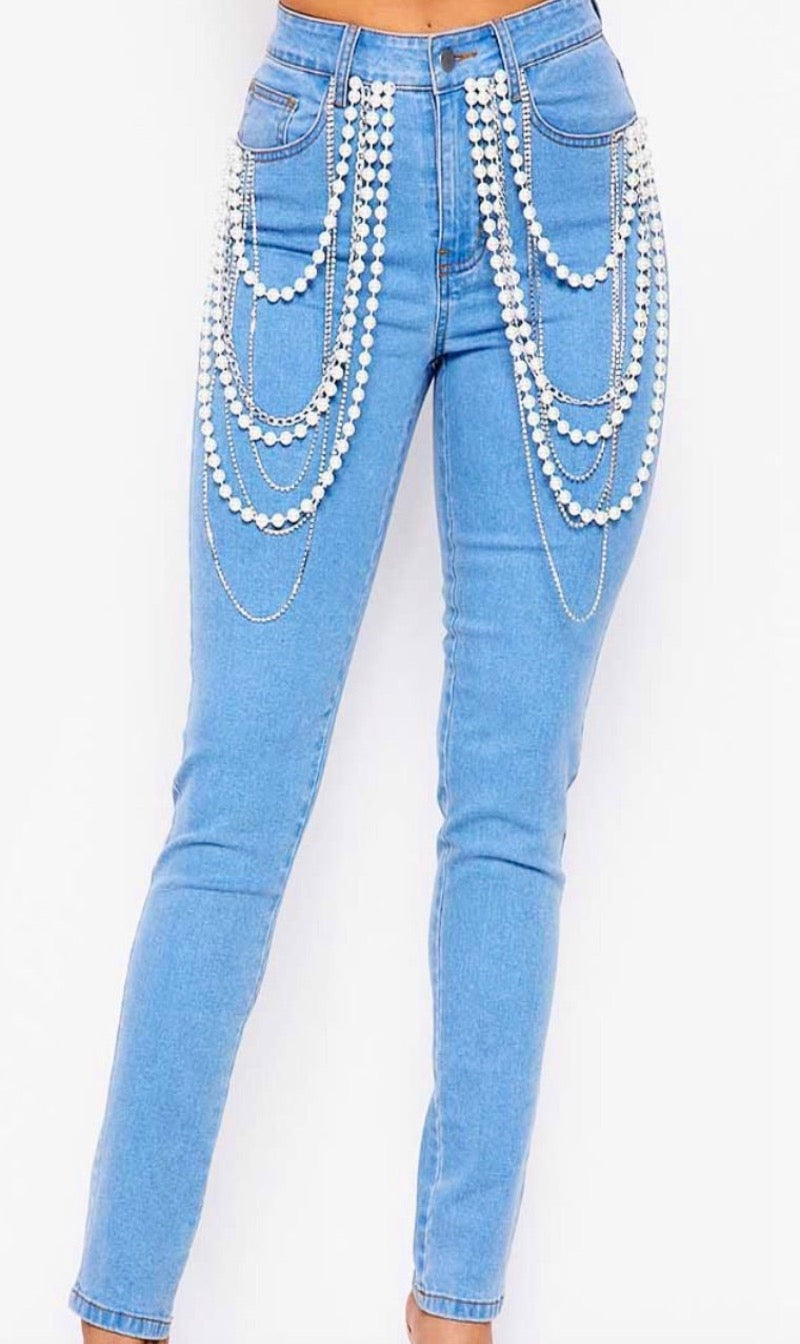 Diamond and Pearl Denim Pant